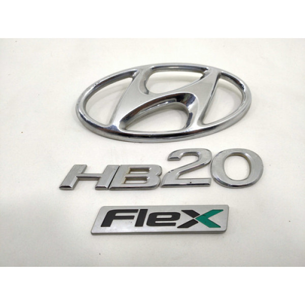 Emblema Conjunto Hyundai Hb20 2014 