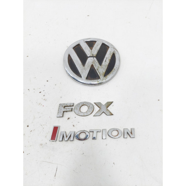 Kit Emblemas Tampa Traseira Volkswagen Fox 