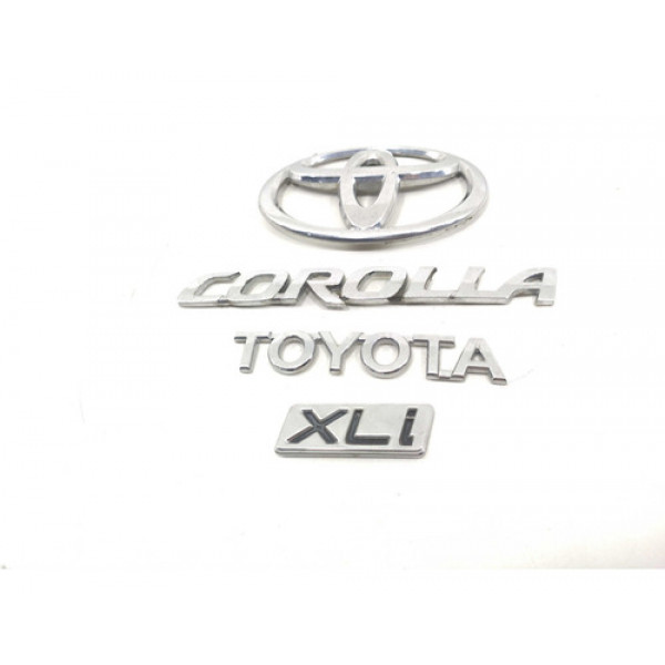 Kit Emblemas Toyota Corolla Xli 2010