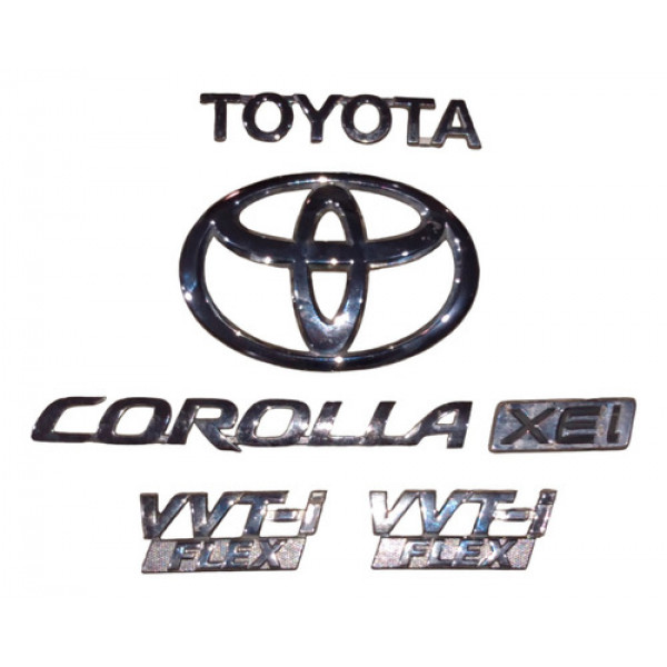 Kit Emblema Toyota Corolla Xei Vvt-i Flex 