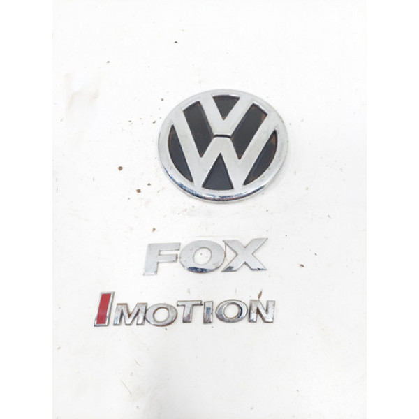 Kit Emblemas Tampa Traseira Volkswagen Fox Imotion